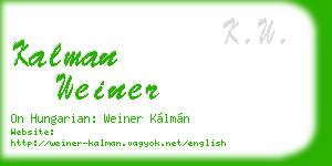 kalman weiner business card